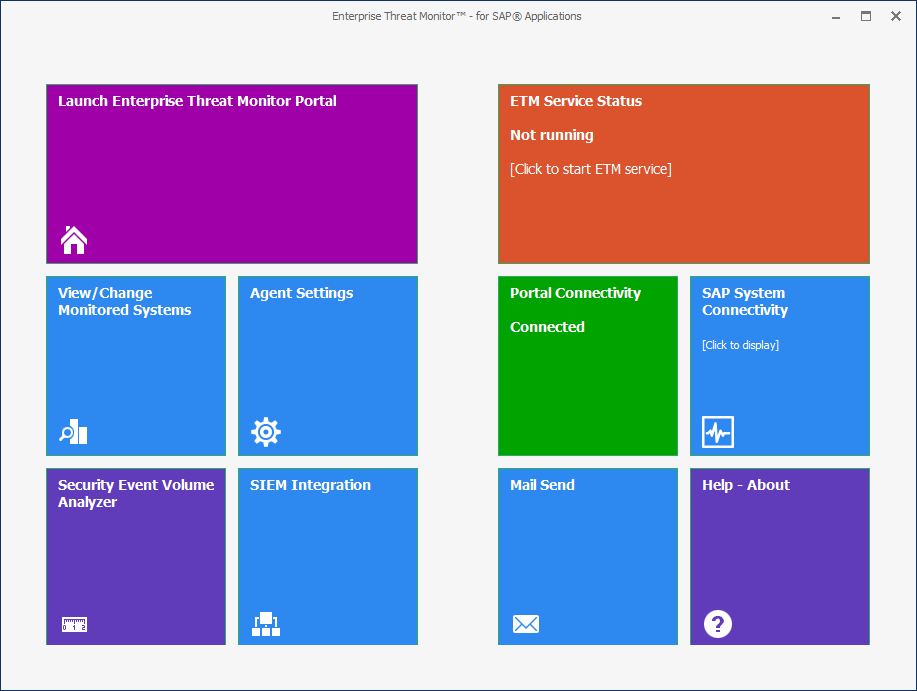 Enterprise Threat Monitor Main Screen